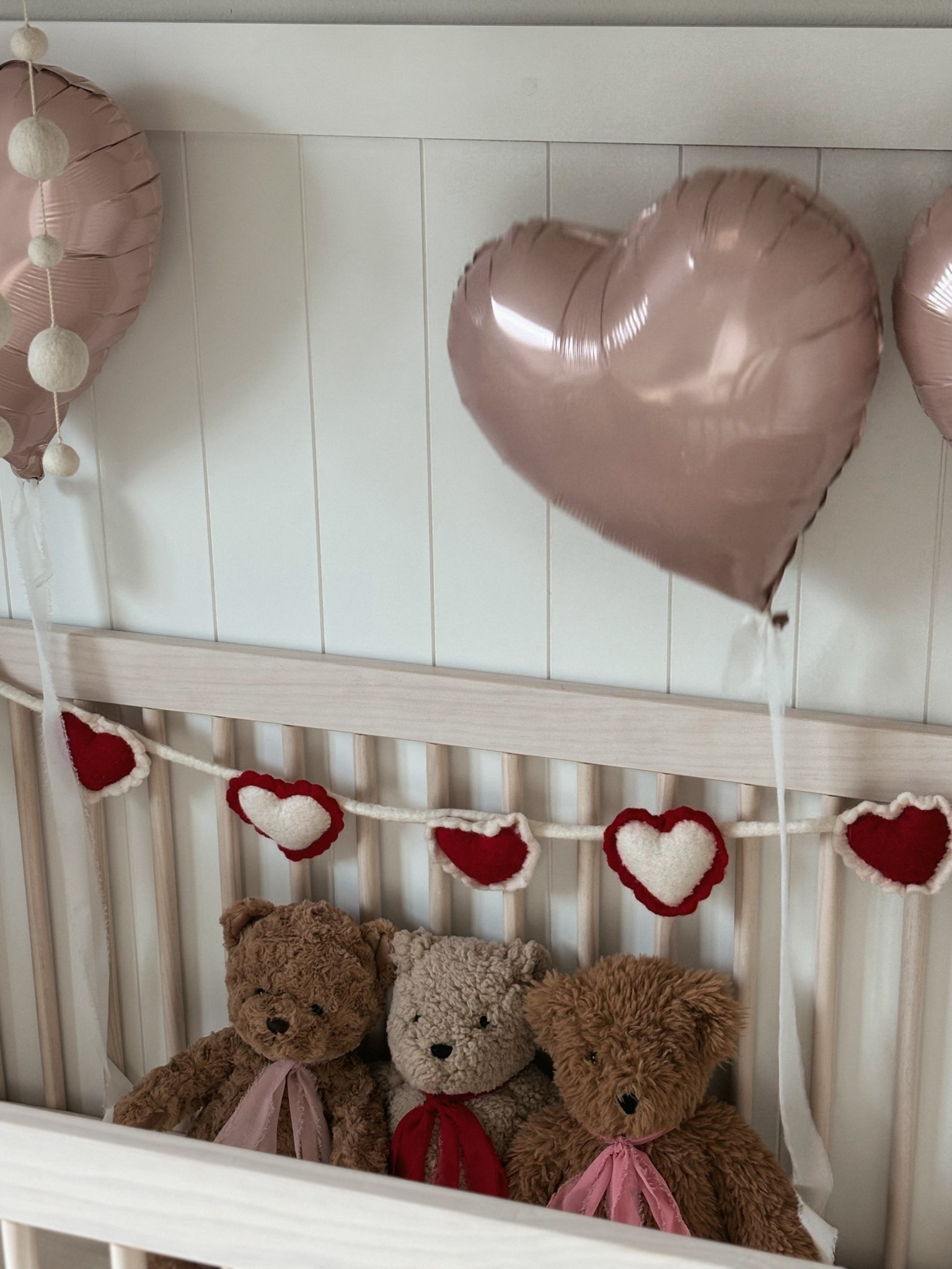 Valentine’s in the nursery 🤍
Soft, thoughtful details make Valentine’s feel special without overwhelming the space. Layering felt heart garland, bows, ribbons, teddy bears, and gentle pops of red and pink keeps the nursery cozy, playful, and timeless—perfect for creating sweet seasonal memories with little ones.

Valentine’s nursery decor, Valentine’s details, felt heart garland, Valentine’s bows, Valentine’s ribbons, Valentine’s board books, teddy bears, Valentine’s stuffed animals, neutral nursery decor, timeless nursery design, seasonal nursery styling, baby Valentine’s ideas, toddler Valentine’s decor

#LTKBaby #LTKValentine #LTKKids