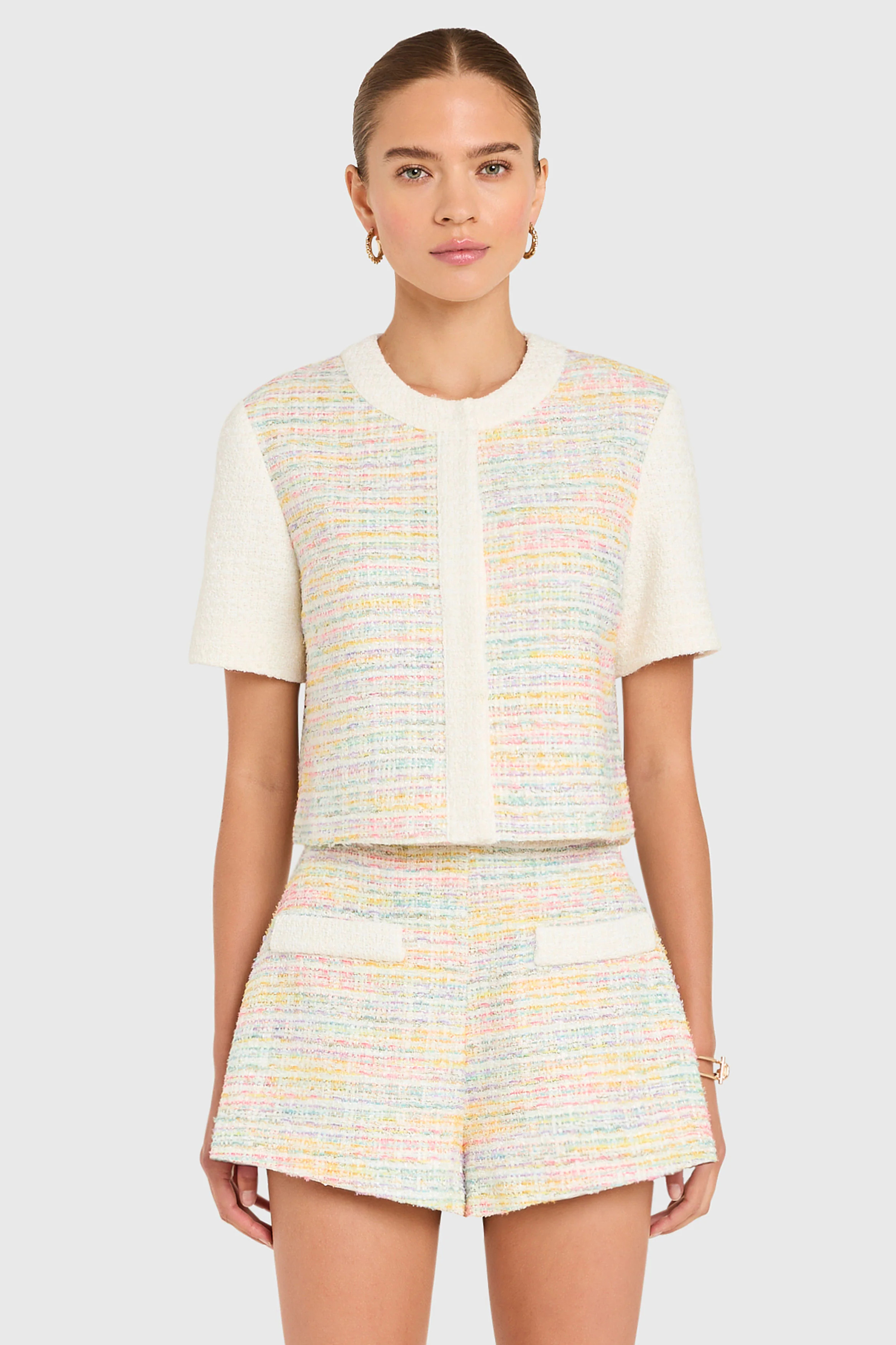 Braswell Top in Angelica Tweed | Amanda Uprichard