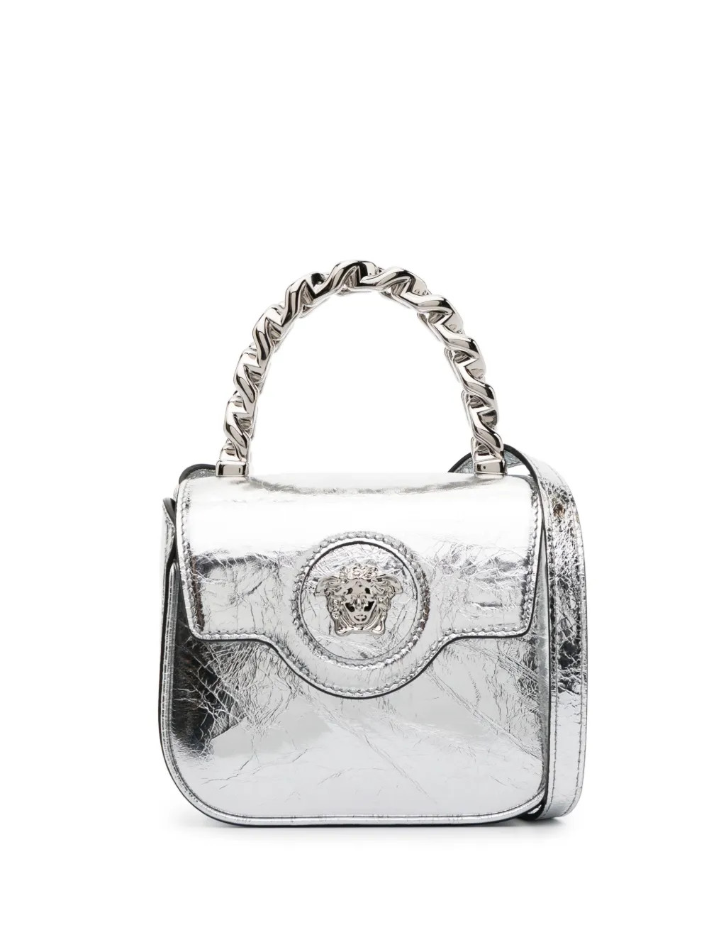 Versace La Medusa Metallic Leather Mini Bag - Farfetch | Farfetch Global
