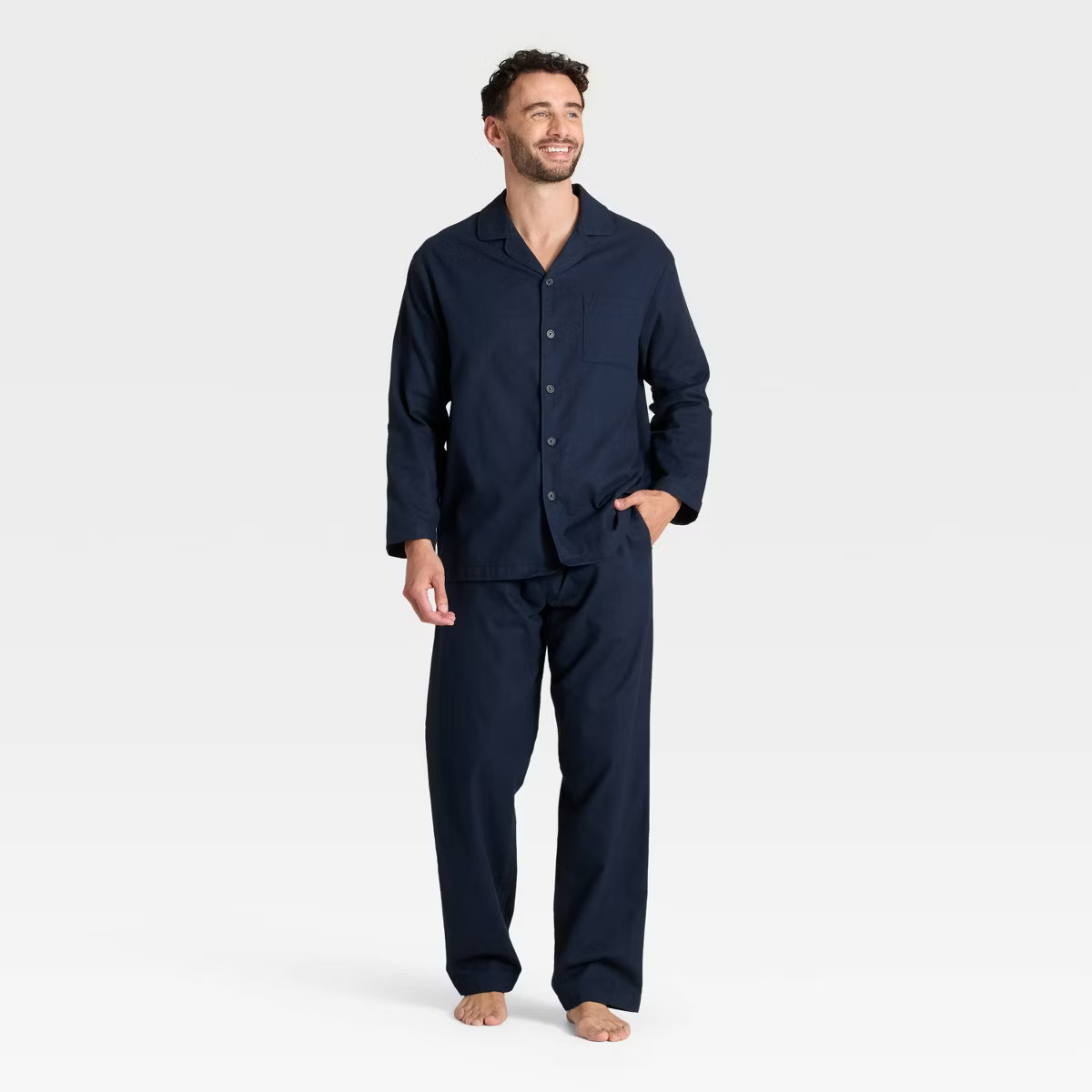 Men's Flannel Pajama Set - Goodfellow & Co™ Navy Blue | Target
