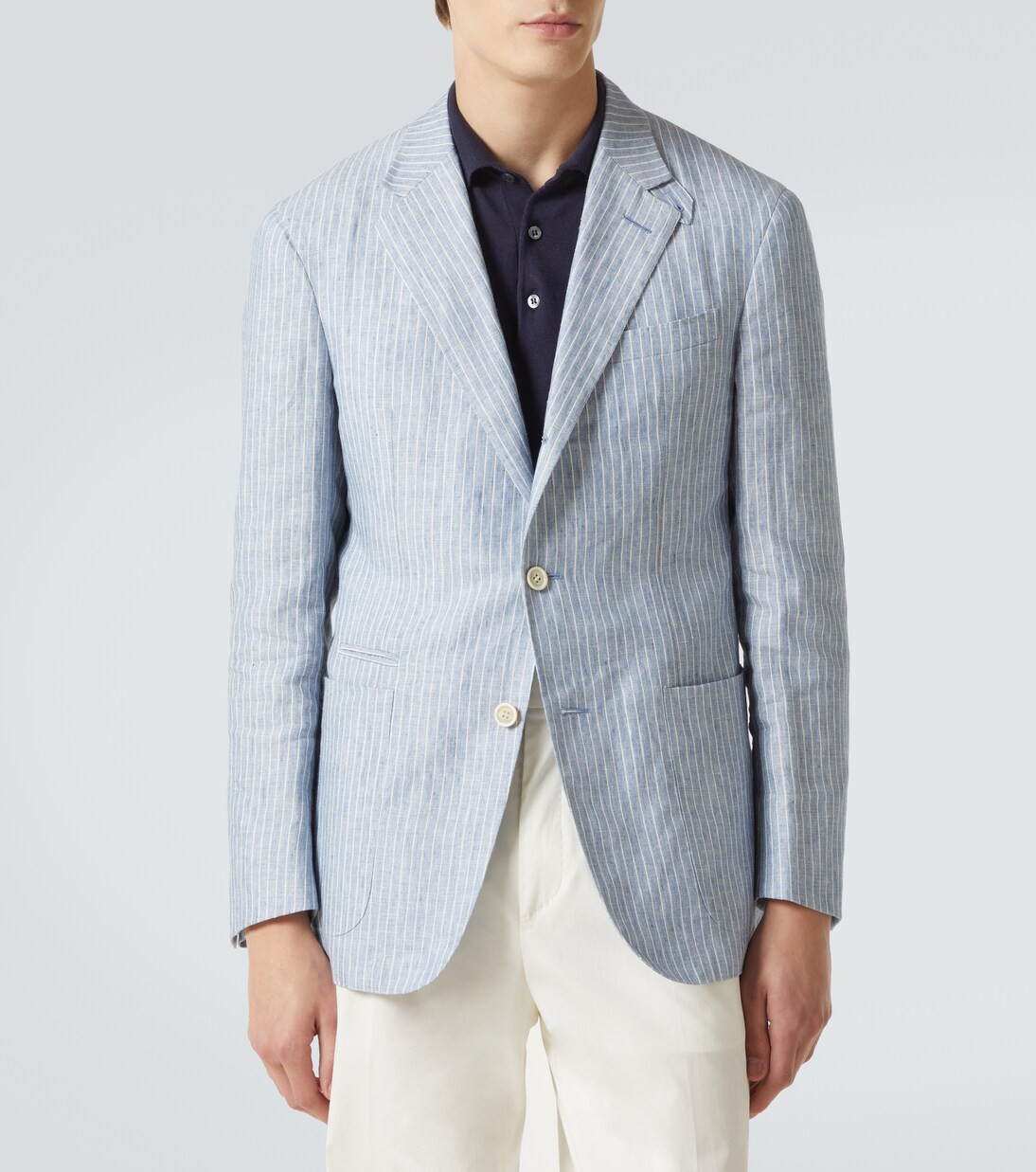 Striped linen-blend blazer | Mytheresa (US/CA)