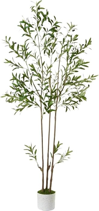 Logotipo de bienvenida, árbol de olivo intoxicante con maceta, planta verde artificial, adecuado... | Amazon (US)