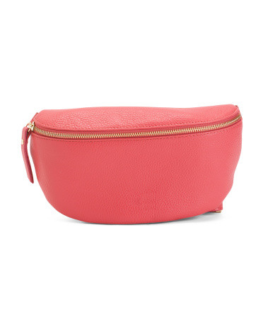 Made In Italy Leather Belt Bag With Long Zipper | Handbags | Marshalls | Marshalls