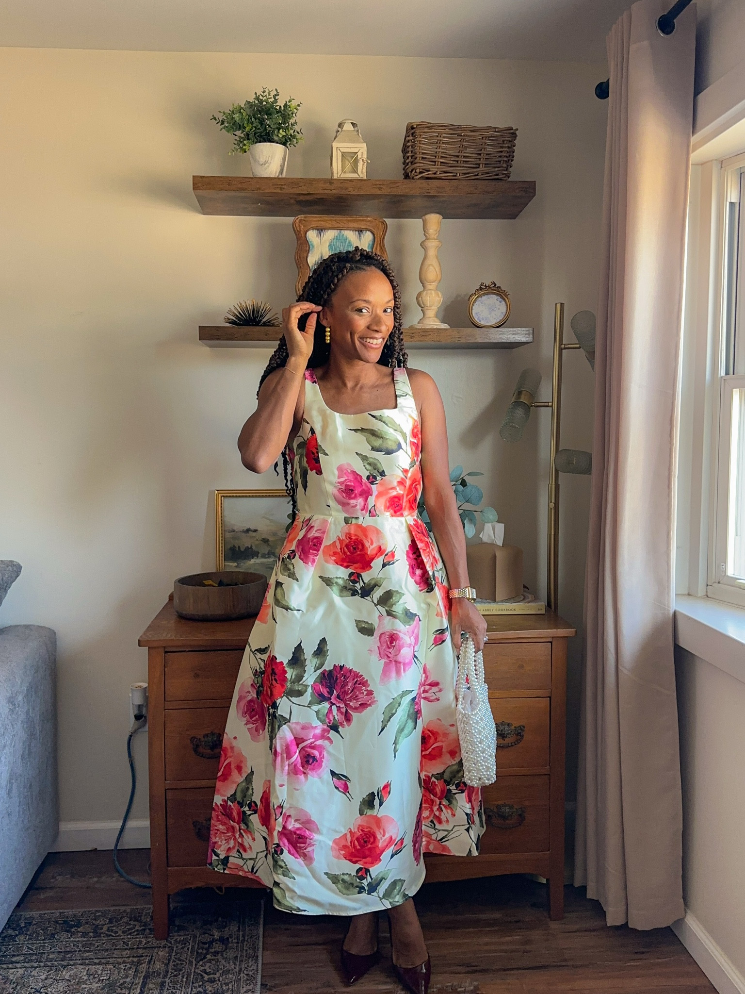 Under $50 stunning dress WITH POCKETS!  I’m wearing a size 2…could have done my true size 0.  Dress has no stretch 

#LTKFindsUnder50