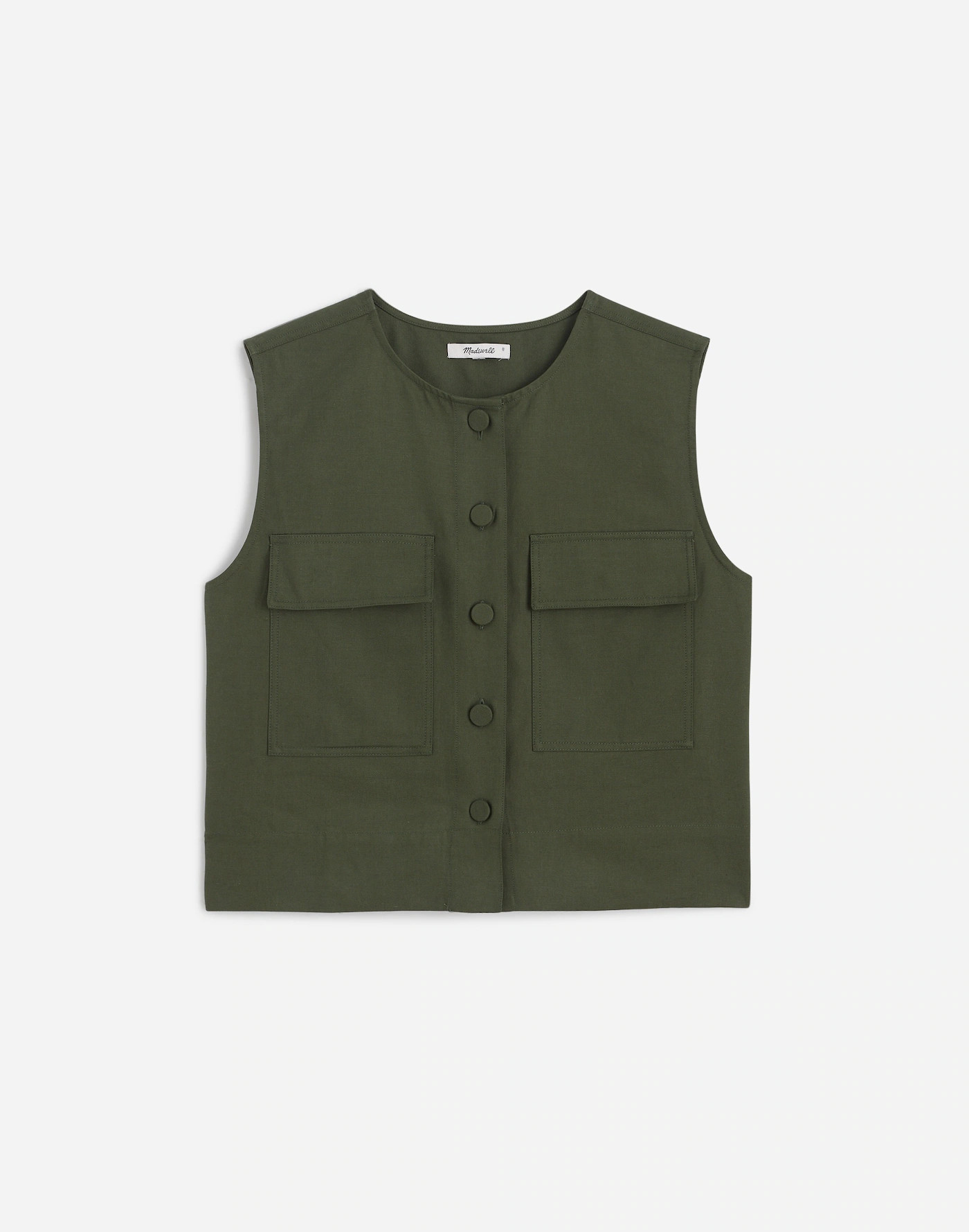 Crop Cargo-Pocket Crewneck Top | Madewell | Madewell