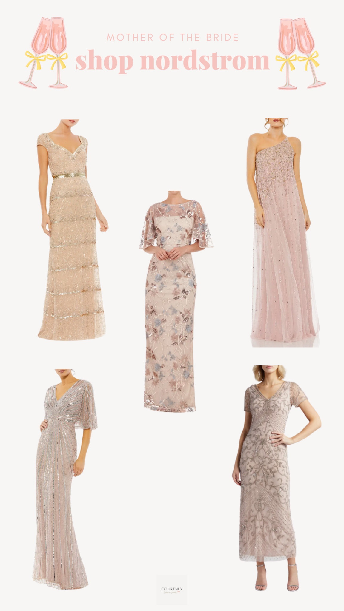 Toast to the timeless elegance with Nordstrom’s mother of the bride dresses, where grace meets glamour. From the shimmer of sequins to the softness of chiffon, find the perfect gown that complements the bridal glow. These dresses, infused with delicate hues and exquisite details, are designed for the mother who shines just as brightly on this joyous occasion. Shop the collection and say ‘I do’ to a dress as special as the wedding toast. #MotherOfTheBrideStyle #NordstromWedding #MotheroftheGroom

#LTKwedding #LTKover40 #LTKparties
