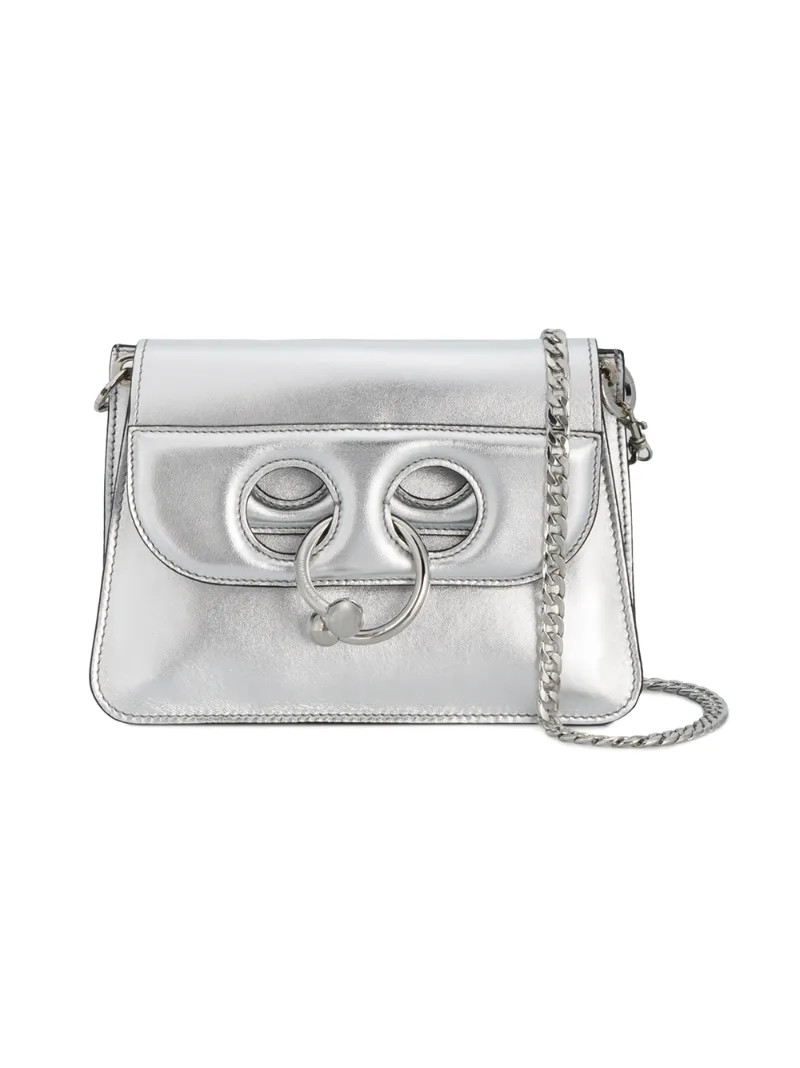 JW Anderson - Silver pierce mini cross-body bag - women - Leather/Metal (Other) - One Size, Grey | FarFetch Global