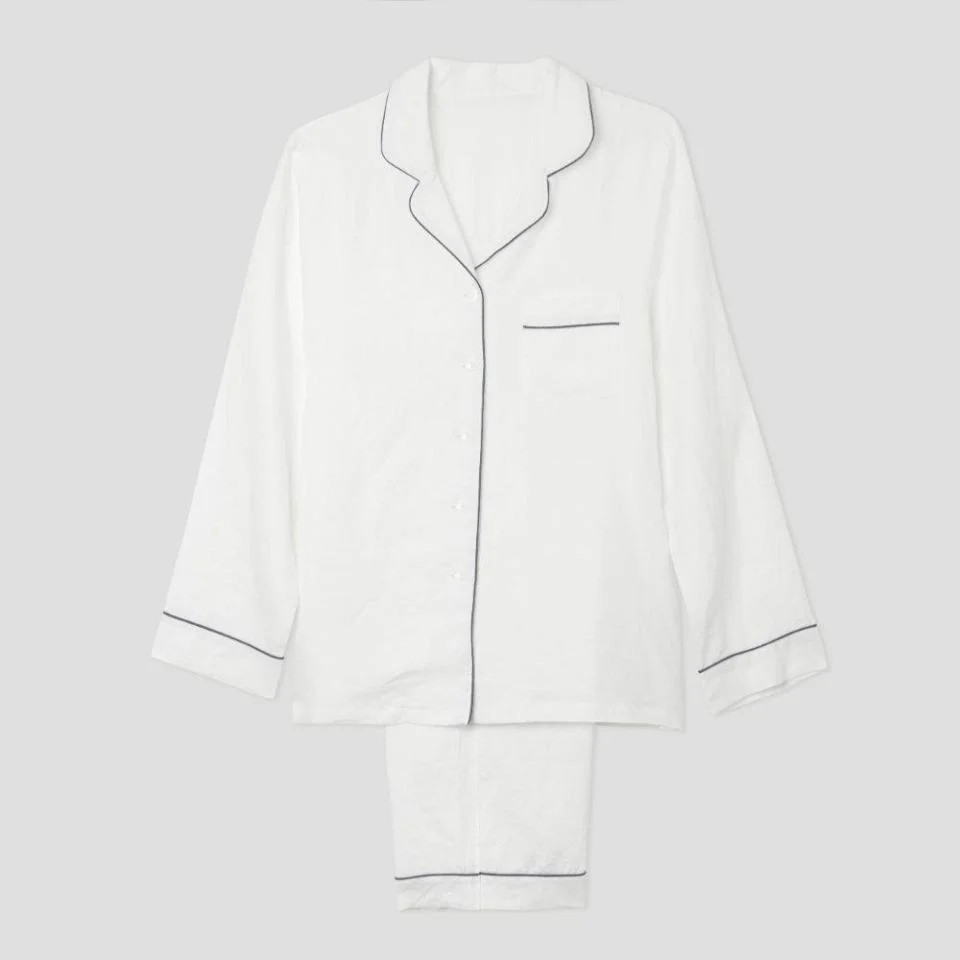 White Linen Pajama Set | Piglet