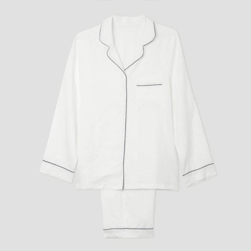 White Linen Pajama Set | Piglet