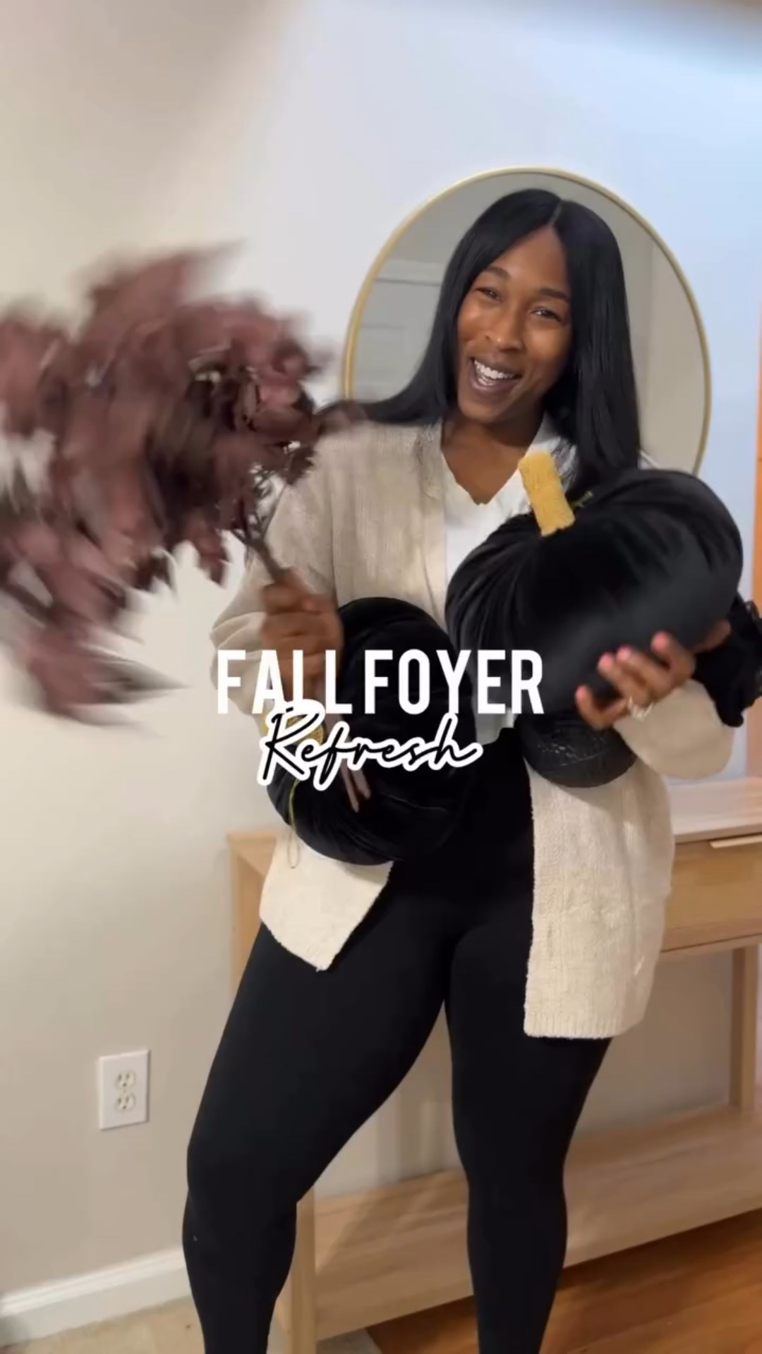 Fall Foyer Refresh and I’m absolutely loving these artificial Stems. Definitely giving a little bit of This (Fall) & and a little bit of That (Spooky). 

Comment FALL below to shop this post on my LTK. 

#entrywaydecor #entrywaydesign #foyerdecor #foyerdesign #fallrefresh #falldecorations #spookyseasonvibes