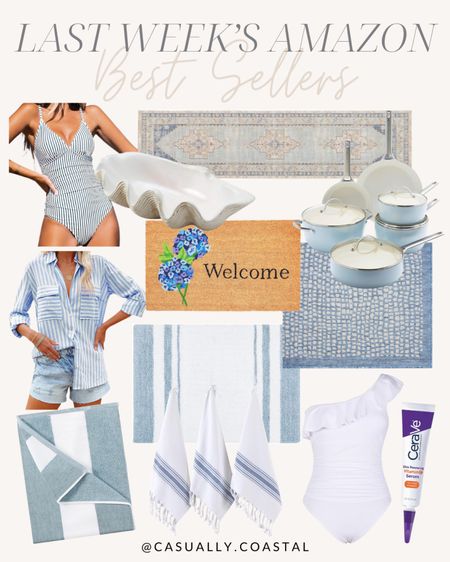 Last Week’s Amazon Best Sellers

Amazon style, Amazon home, best sellers, coastal home, coastal style, spring outfit, one piece swimsuit, Amazon swim, swim, coastal swimwear, coastal decor, Amazon home decor, Amazon rug, hydrangea welcome doormat, clamshell bowl, indoor outdoor area rug, coastal rug, 5’3x7’3 rug, hand towels, boho Turkish hand towels, reversible spa rug, striped bath non-slip rug, cerave vitamin c serum, cerave skincare, tummy control one piece swimsuit, v neck one piece swimsuit, fluffy oversized beach towel, one shoulder swimsuit, striped button down shirt, ceramic nonstick 10 piece cookware, pots and pans set, 2x8 runner rug 

#LTKstyletip #LTKhome #LTKfindsunder50