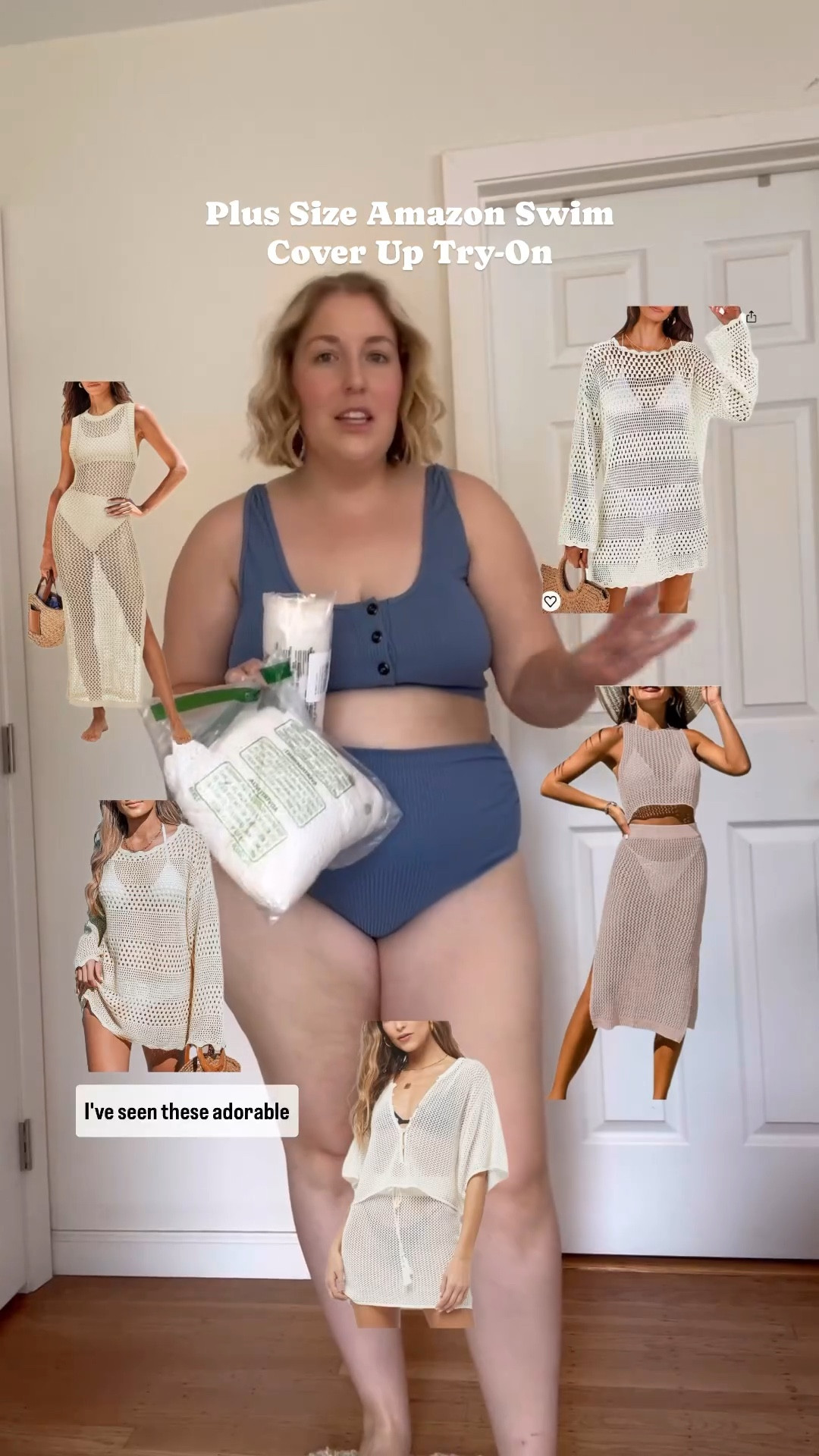 Trying some cute crochet swim coverups on a size 16/18! 

Wearing XL in both white sets, and XXL in the brown one piece  

#LTKSwim #LTKStyleTip #LTKPlusSize