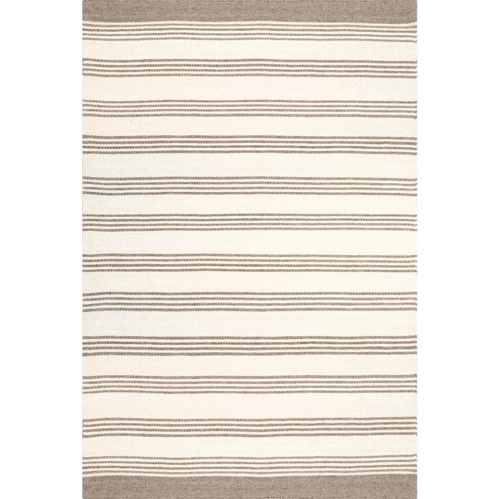 Rivka Stripes Beige 8 ft. x 10 ft. Area Rug | The Home Depot