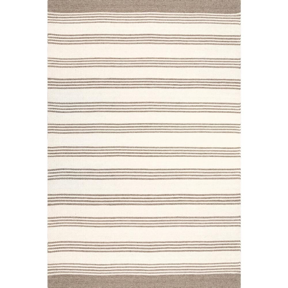 Rivka Stripes Beige 8 ft. x 10 ft. Area Rug | The Home Depot