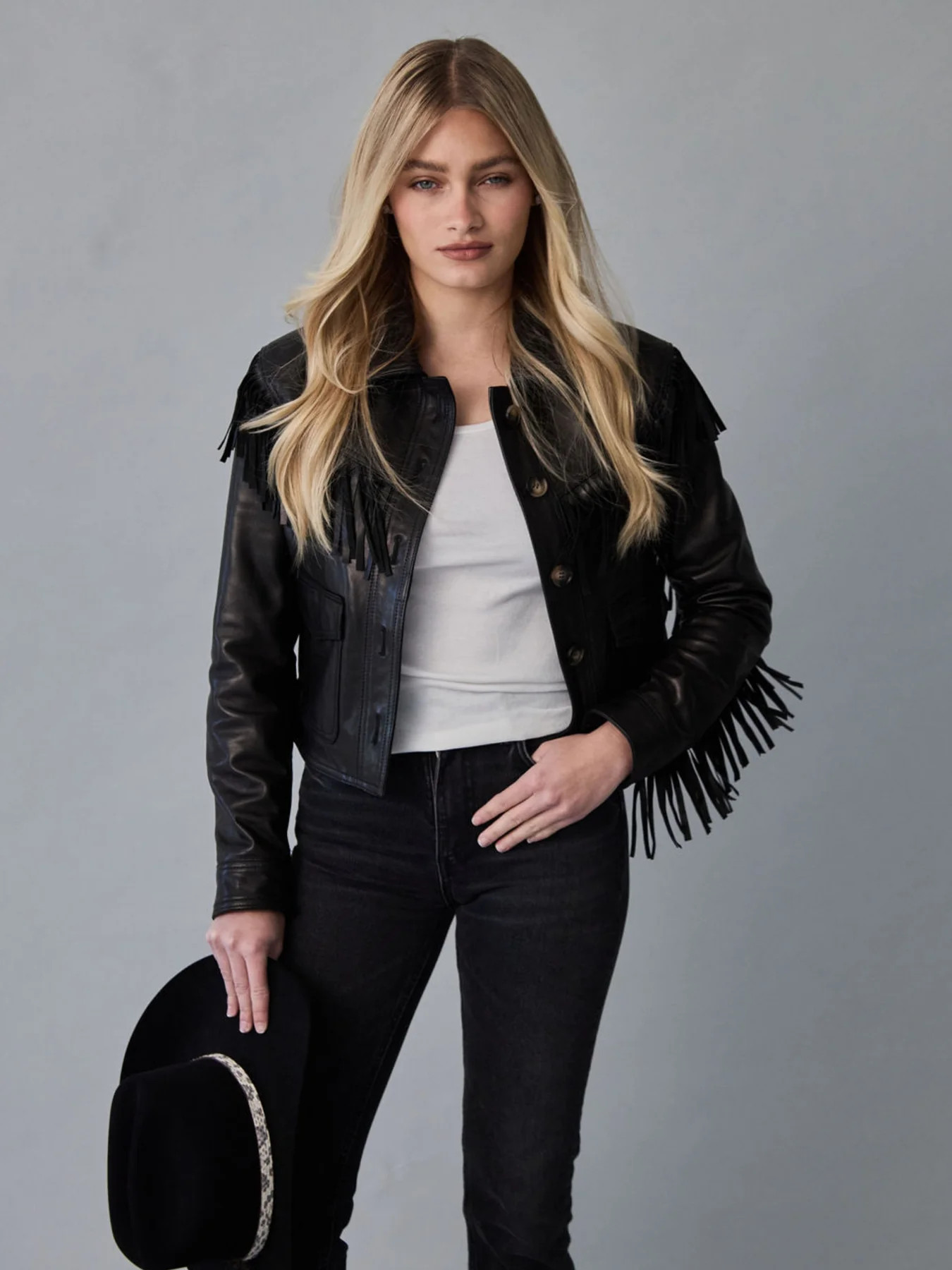 The Delilah Leather Jacket | Women's Fringe Leather Jacket | L.CUPPINI