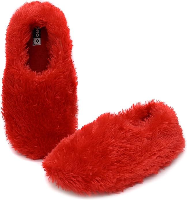 Onmygogo Fuzzy Winter Indoor Slippers for Women | Amazon (US)