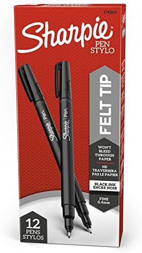 Amazon.com : Sharpie Felt Tip Pens, Fine Point, Black, 12 Count ( Package may Vary) : Permanent M... | Amazon (US)