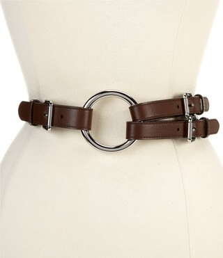 Lauren Ralph Lauren 2" Tri-Strap O-Ring Leather Belt | Dillard's | Dillard's