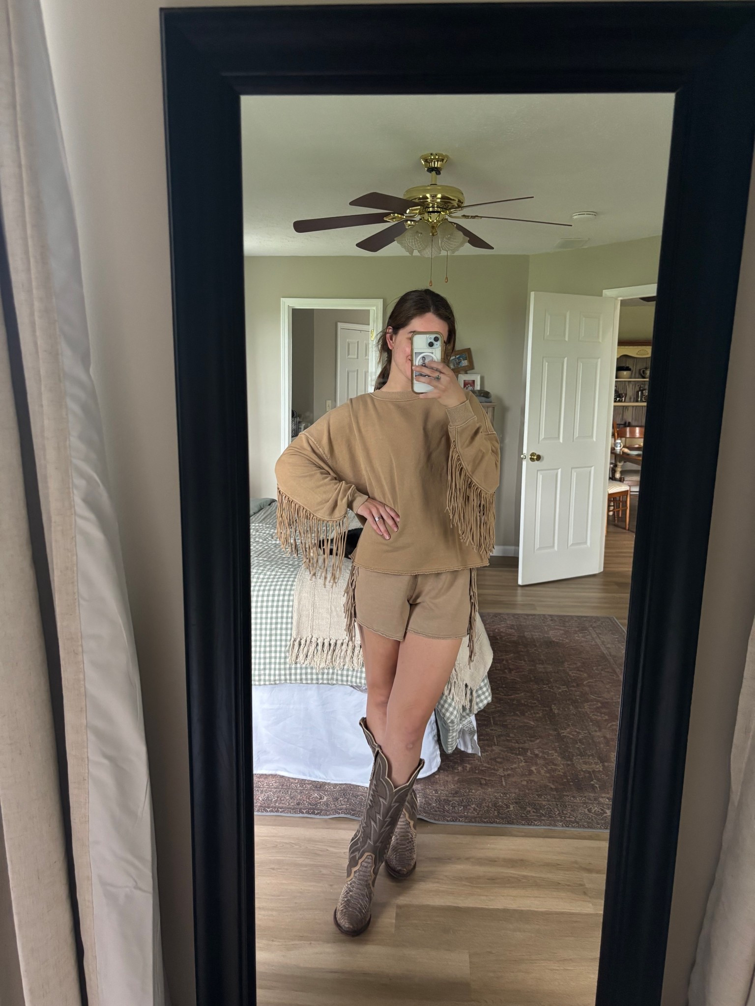 Obsessed with this fringe from @Aerie my girlfriends and I are doing a birthday dinner and some “cowgirl” themed photos at the house! This will be so cute and cozy around the bonfire!

#LTKSaleAlert #LTKselfcare #LTKmomlife