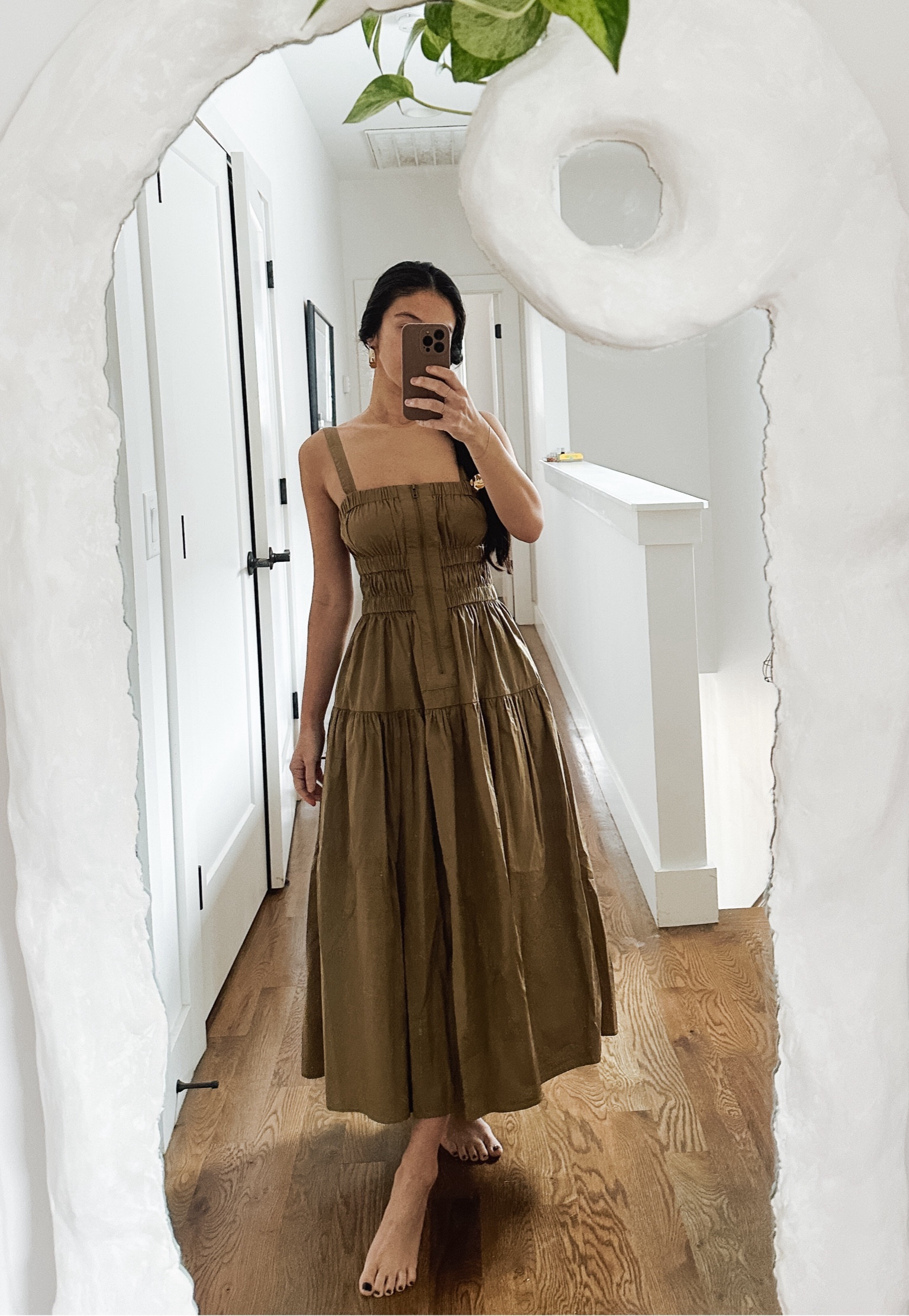 Olive midi dress, wearing size S 🫒

Could be resort wear or a casual wedding guest dress 

#LTKSeasonal #LTKstyletip