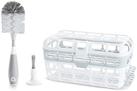 Munchkin Baby Bottle & Small Parts Cleaning Set, Includes High Capacity Dishwasher Basket & Brist... | Amazon (US)
