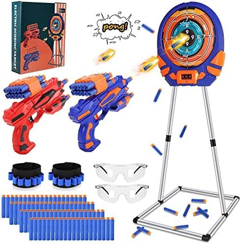 Shooting Target for Nerf w/Toy Guns and Foam Darts, 2022 Released Digital Shooting Game with Touc... | Amazon (US)