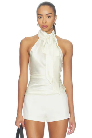 Stone Cold Fox x REVOLVE Ellie Halter Top in Ivory. - size S | Revolve Clothing (Global)