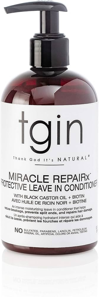 tgin Miracle RepaiRx Protective Leave In Conditioner for Curly, Coily, and Wavy Hair, with Biotin... | Amazon (US)
