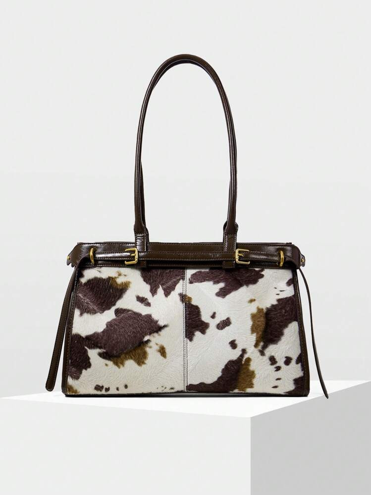 Contrast binding shoulder bag  | SHEIN
