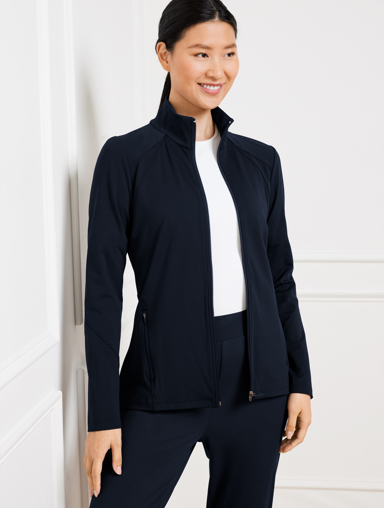 Modal French Terry Full Zip Jacket | Talbots
