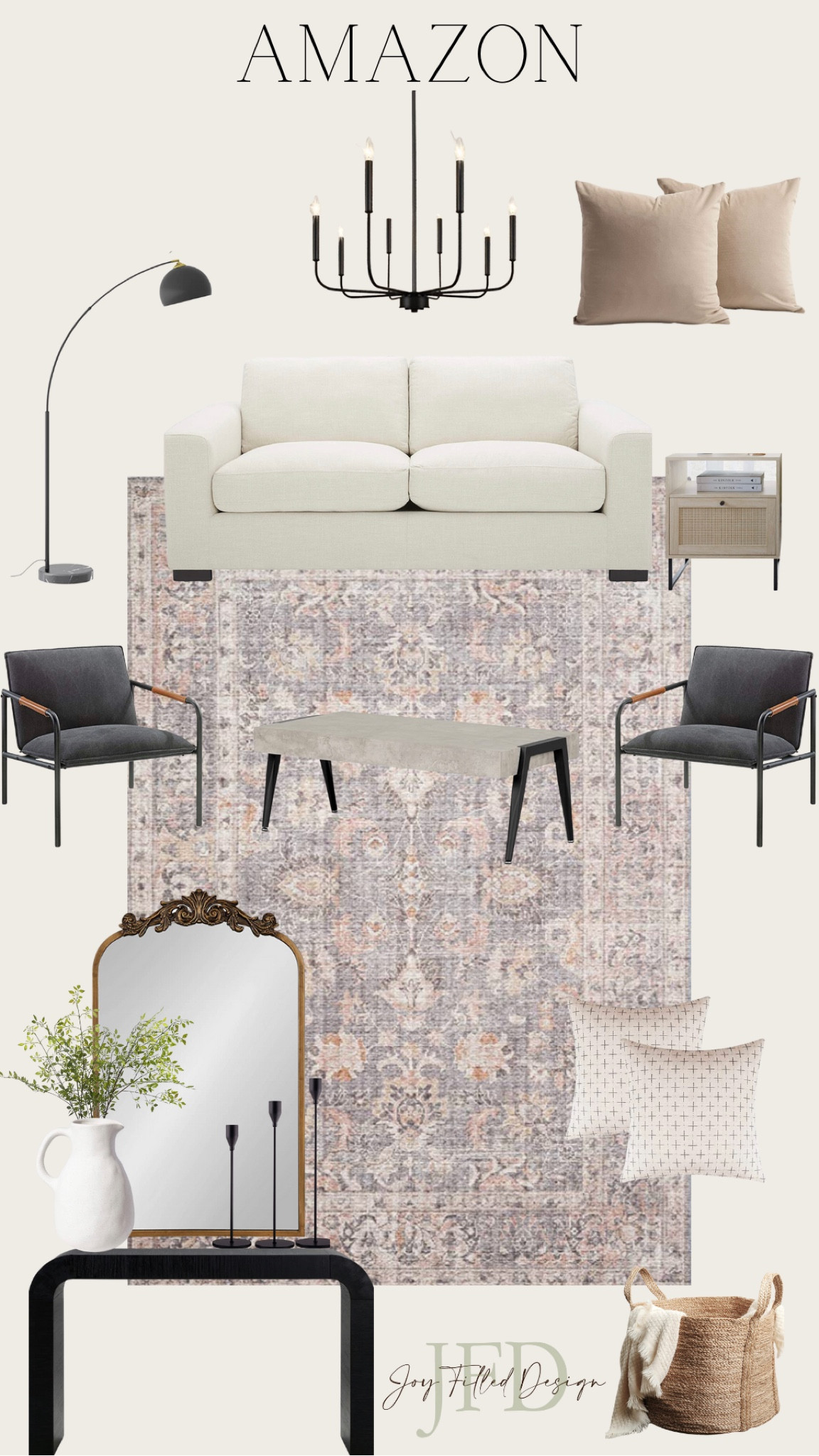 Amazon home, Amazon furniture, Amazon living room, Amazon sofa, Amazon accent chairs, living room furniture, living room chandelier, modern farmhouse decor, modern farmhouse living room, throw pillows, neutral home decor, neutral pillows, side table, end table, concrete coffee table, affordable living room, anthropology mirror dupe, black console table, Amazon finds, entryway table, entryway table decor, 

#LTKstyletip #LTKhome