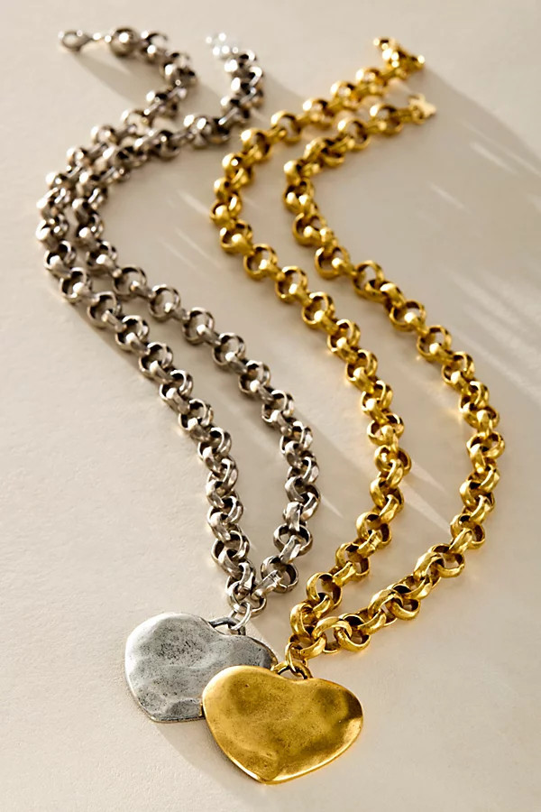 Bracha Long Puffy Heart Necklace | Free People (Global - UK&FR Excluded)