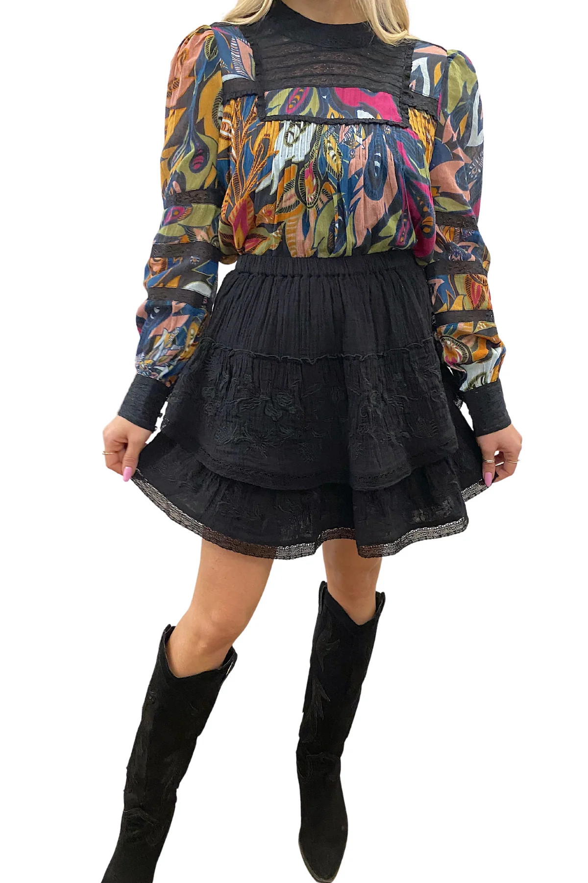 SERENA MINI SKIRT - BLACK | ALLISON New York