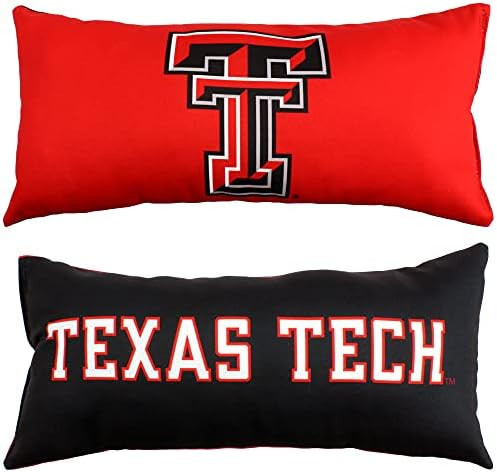 College Covers Everything Comfy Texas Tech Red Raiders 2 Sided Bolster Small Travel Pillow Decora... | Amazon (US)