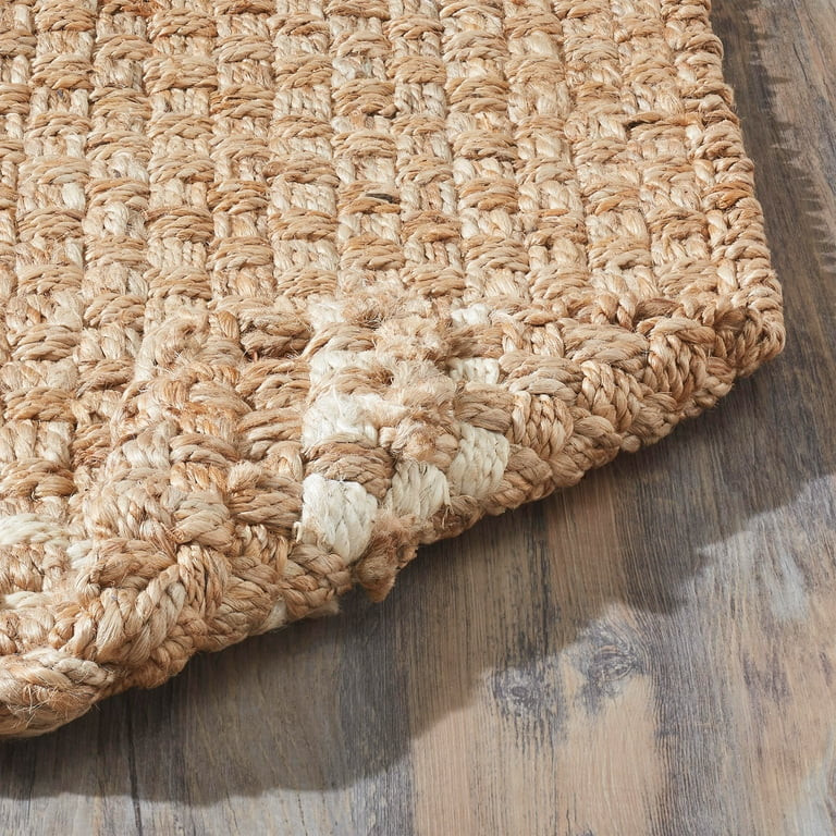 Beautiful Outdoor Handwoven Jute Doormat by Drew Barrymore, 18" x 30", White/Natural | Walmart (US)