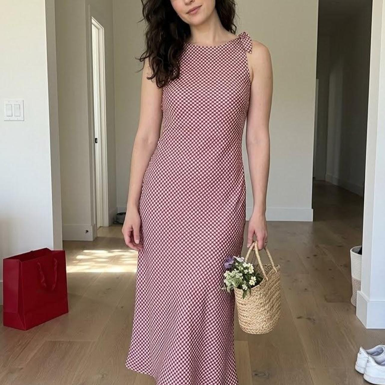 Caroline Constas Women's Dress - Pink/Multi | Depop US