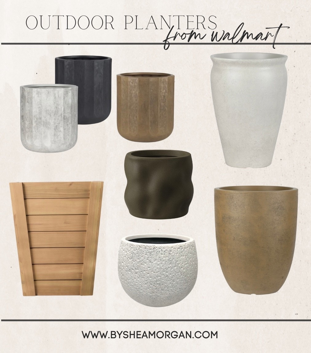 Outdoor planters from Walmart!