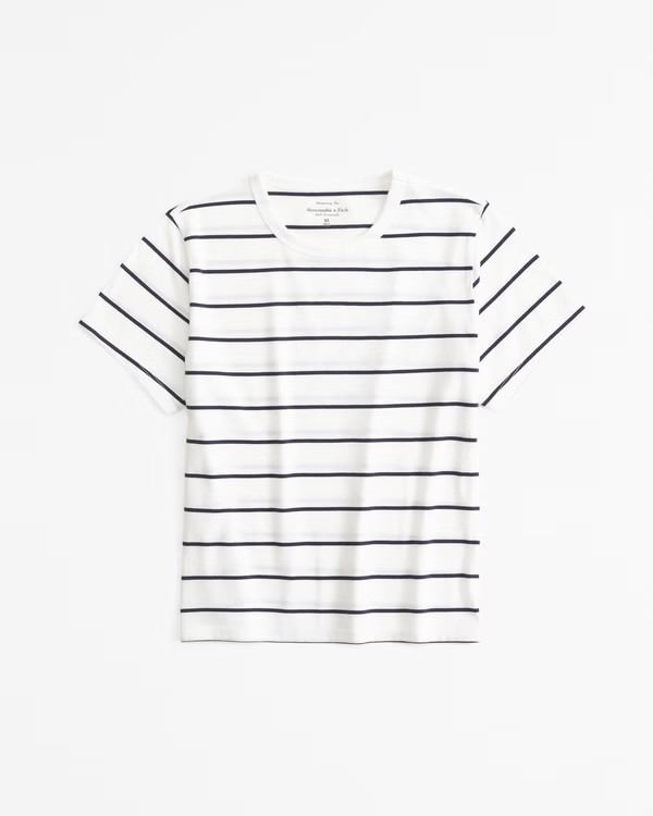Essential Polished Body-Skimming Tee | Abercrombie & Fitch (US)
