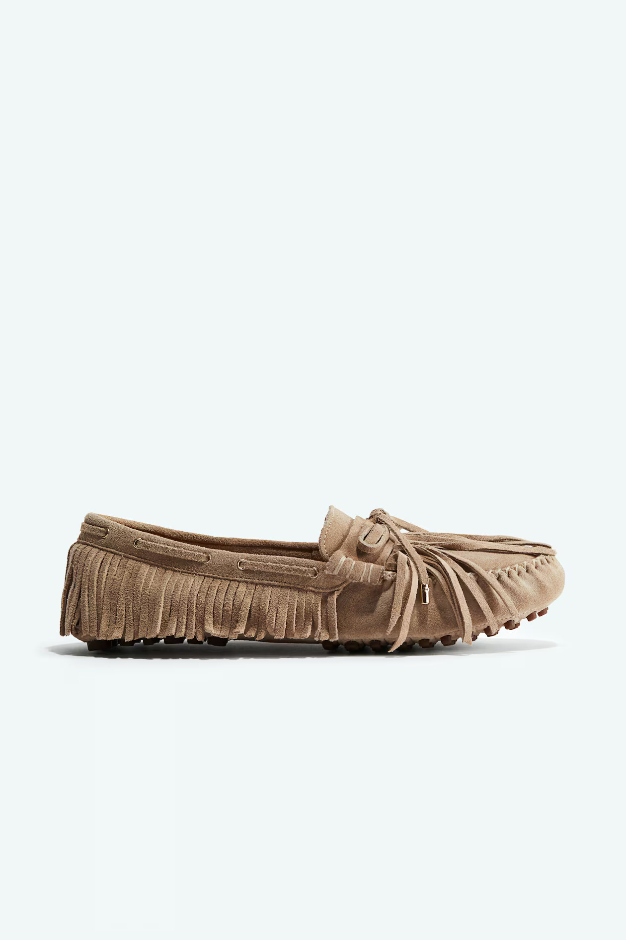 Fringe suede loafers - Beige - Ladies | H&M GB | H&M (UK, MY, IN, SG, PH, TW, HK)
