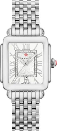 MICHELE Deco Madison Mid Diamond Dial Watch Head & Bracelet, 29mm x 31mm | Nordstrom | Nordstrom