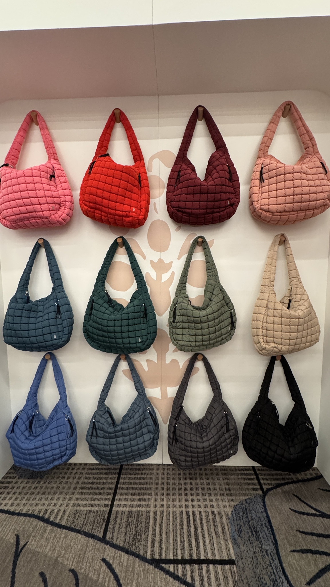 Have you see a prettier wall of bags!? This free people quilted bag is a best seller for a reason!

#LTKFindsUnder100 #LTKItBag #LTKCon