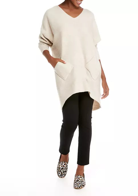 Women's Long Sleeve Tunic Sweater | Belk