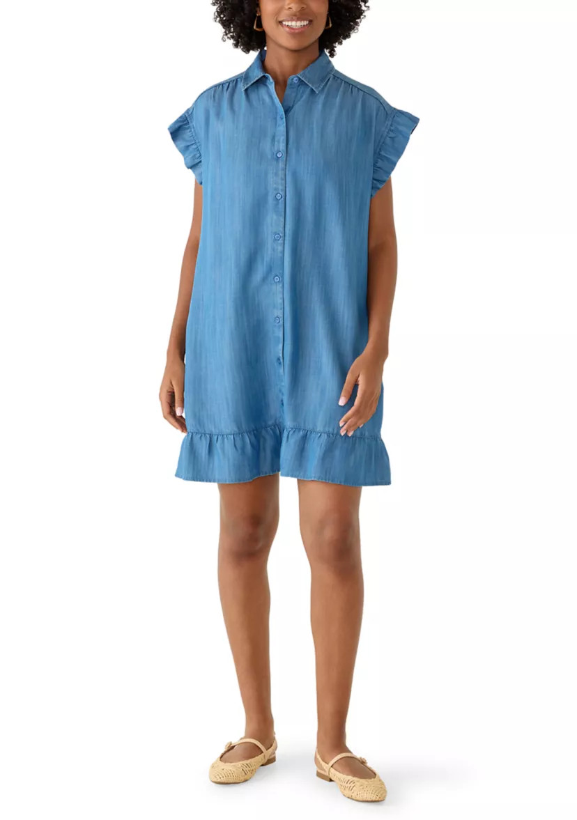 Women's Flutter Sleeve Mini Shirtdress | Belk