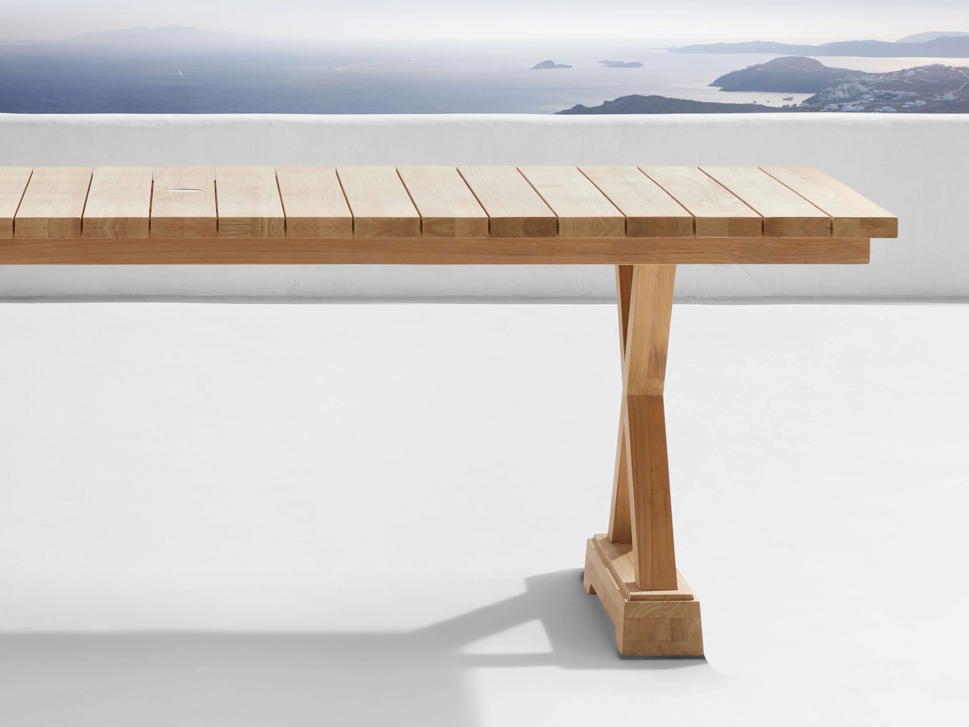 Montego Outdoor Teak Rectangular Dining Table in Natural | Arhaus