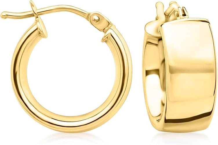 Ross-Simons Italian 14kt Yellow Gold Huggie Hoop Earrings | Amazon (US)