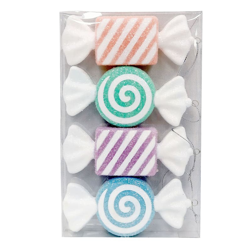 4-Count Candy Ornaments, 5" | At Home
