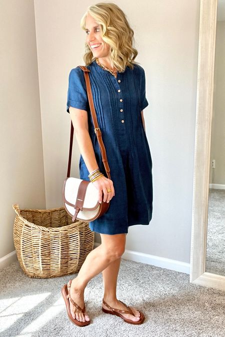 Perfect spring/summer dress. Add cowboy boots for country concert. Sneakers for amusement park. 
Code COAST on sandals 

#LTKfindsunder100 #LTKover40 #LTKshoecrush