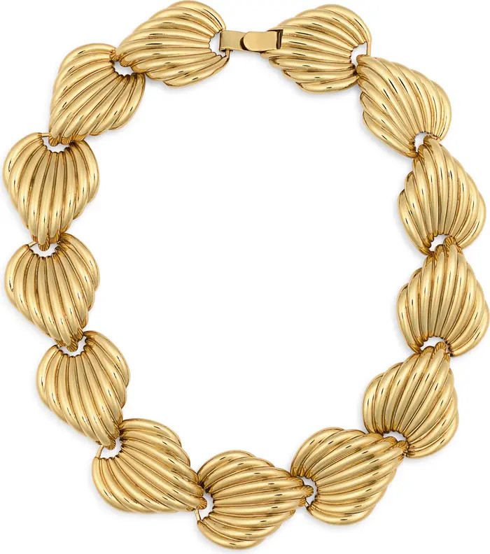 Julietta x Cassetto JC2 18K Gold Plate Collar Necklace | Nordstrom | Nordstrom