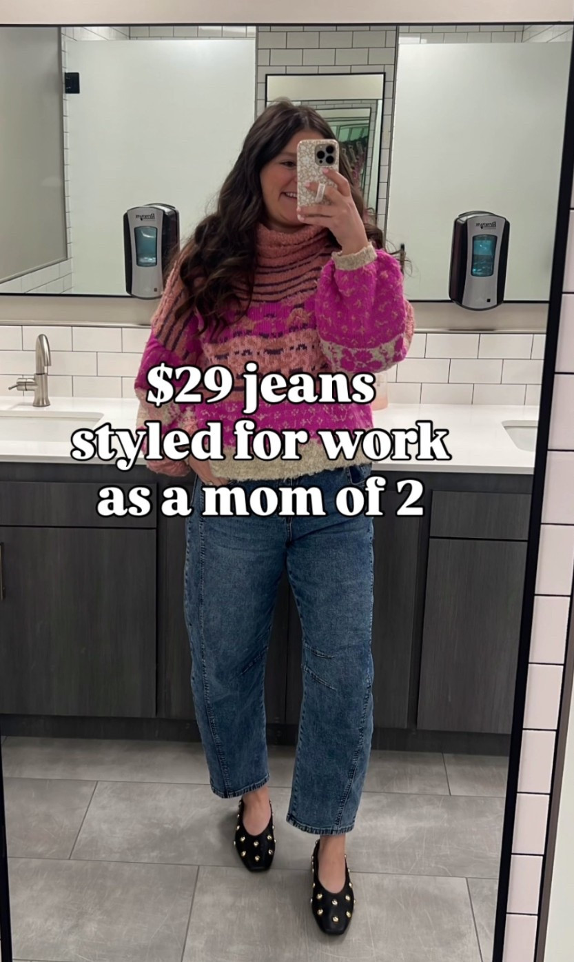 Mom jeans for $29 styled for work! 

M in jeans - TTS
7.5 in shoes / stuffer ballet flats TTS

Mom jeans / mom style / working mom / workwear / mom workwear / toddler mom / mom outfit / Amazon fashion / Amazon jeans / barrel jeans / ballet flats / studded flats / Madewell 

#LTKootd #LTKmomlife #LTKWorkwear

#LTKootd #LTKWorkwear #LTKmomlife