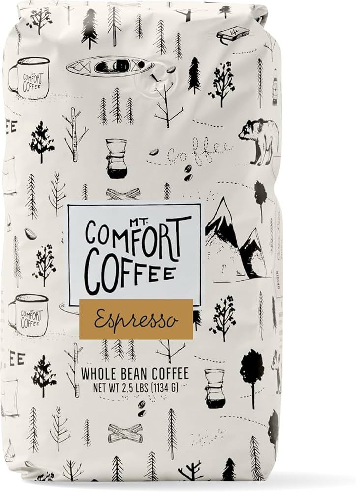 Mt. Comfort Coffee Espresso Roast, 2.5lb - Flavor Notes of Chocolate & Caramel - Roasted Whole Be... | Amazon (US)